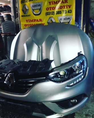 Renault megane 4 çıkma orjinal gri renk komple ön set