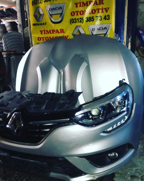 Renault megane 4 çıkma orjinal gri renk komple ön set